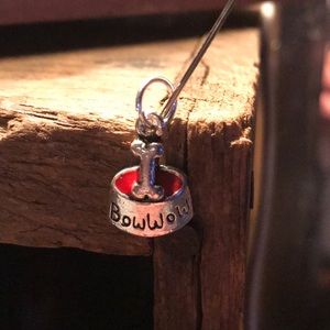 .925 STERLING SILVER “BOW WOW” DOG BOWL CHARM